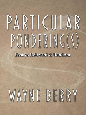 cover image of Particular Pondering(s)